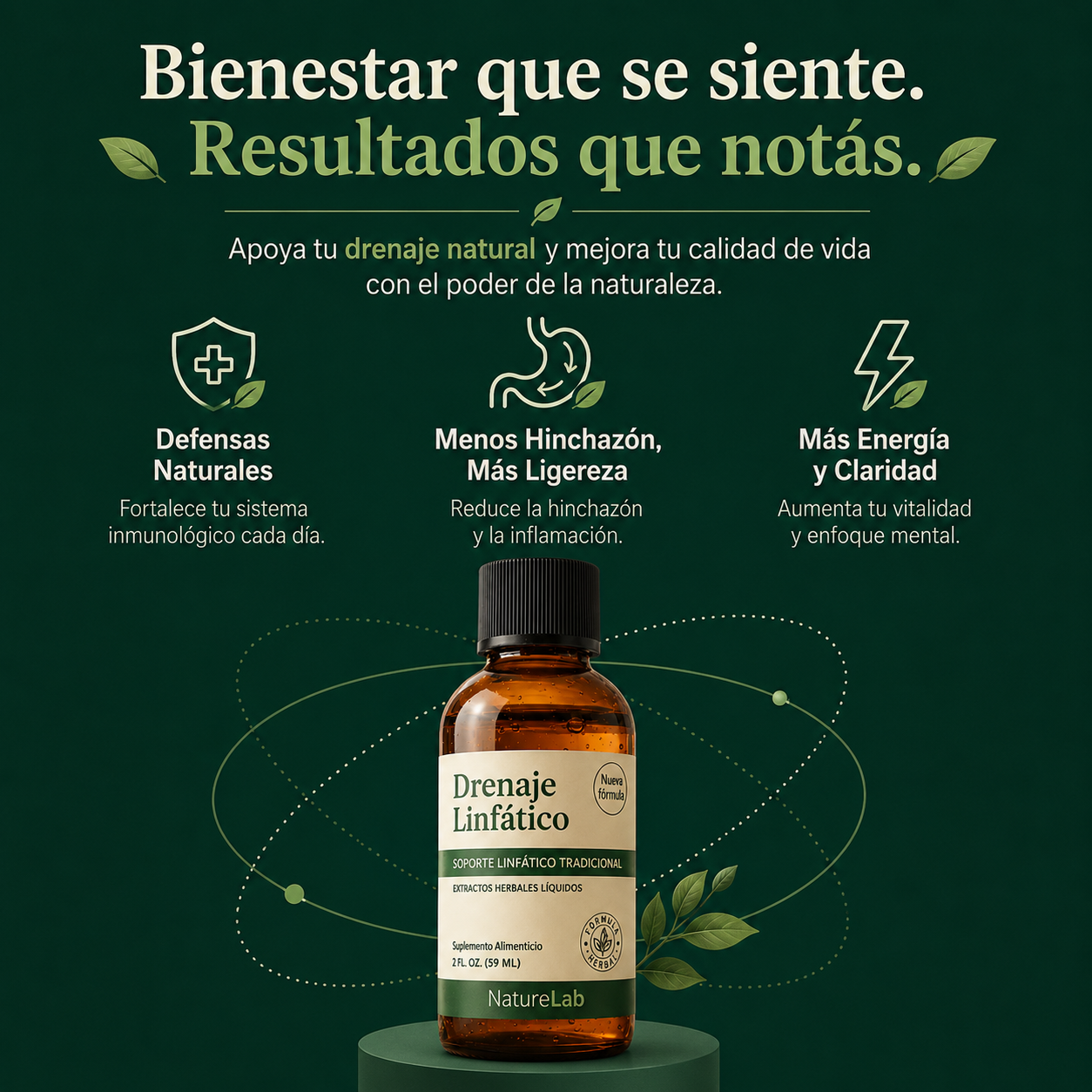 Drenaje Linfático Líquido -  Reduce la hinchazón y recupera tu silueta.
