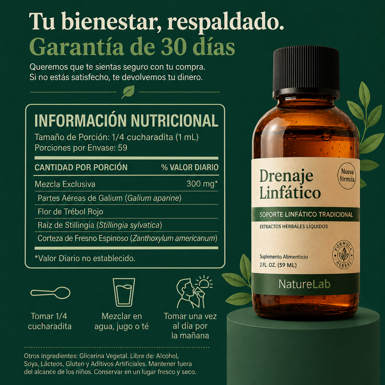 Drenaje Linfático Líquido -  Reduce la hinchazón y recupera tu silueta.