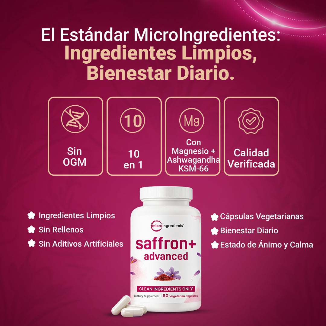Saffron+ Advanced / Suplemento para mejorar el ánimo . estrés