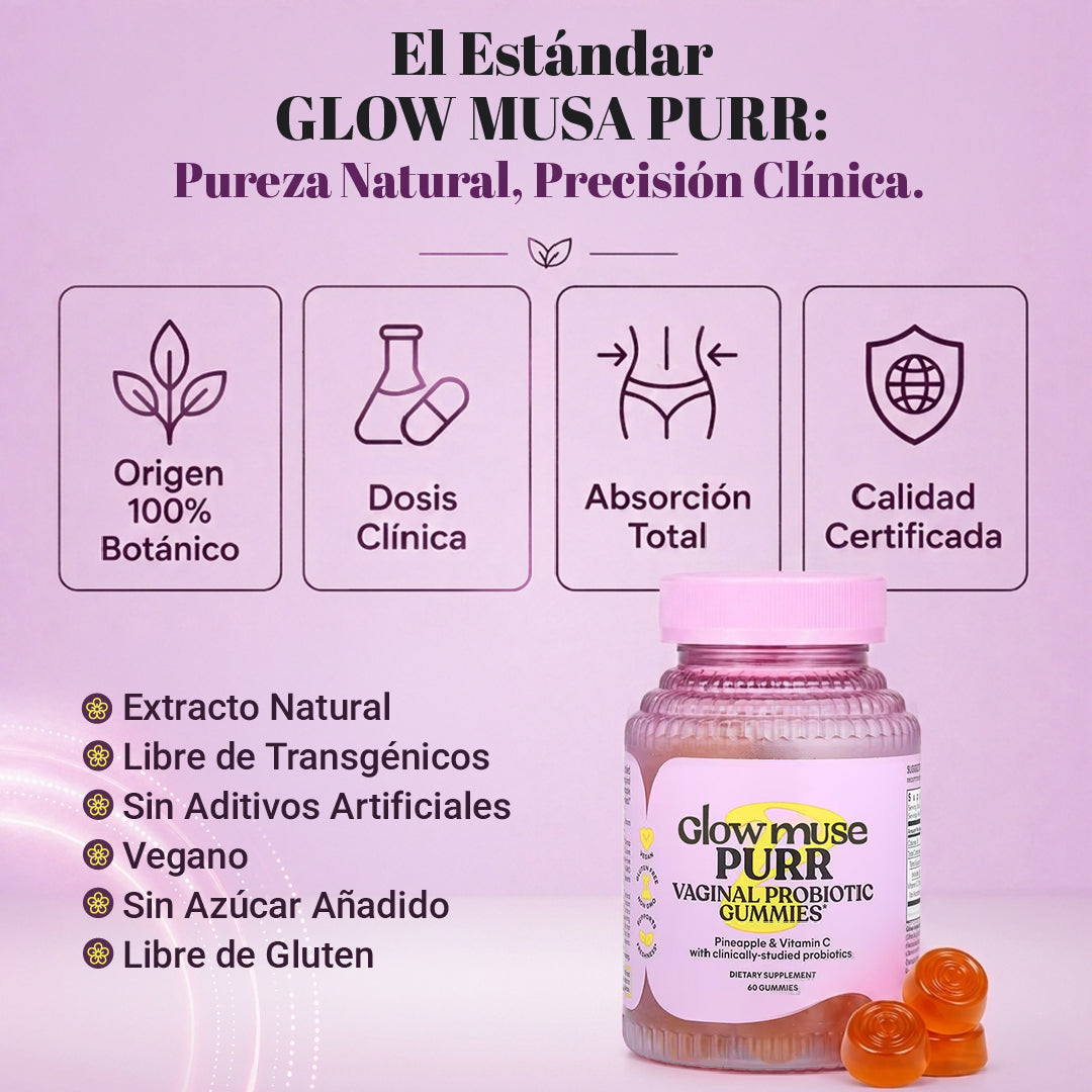 Glow Muse Purr — Gomitas Probióticas Para Tu Equilibrio Íntimo