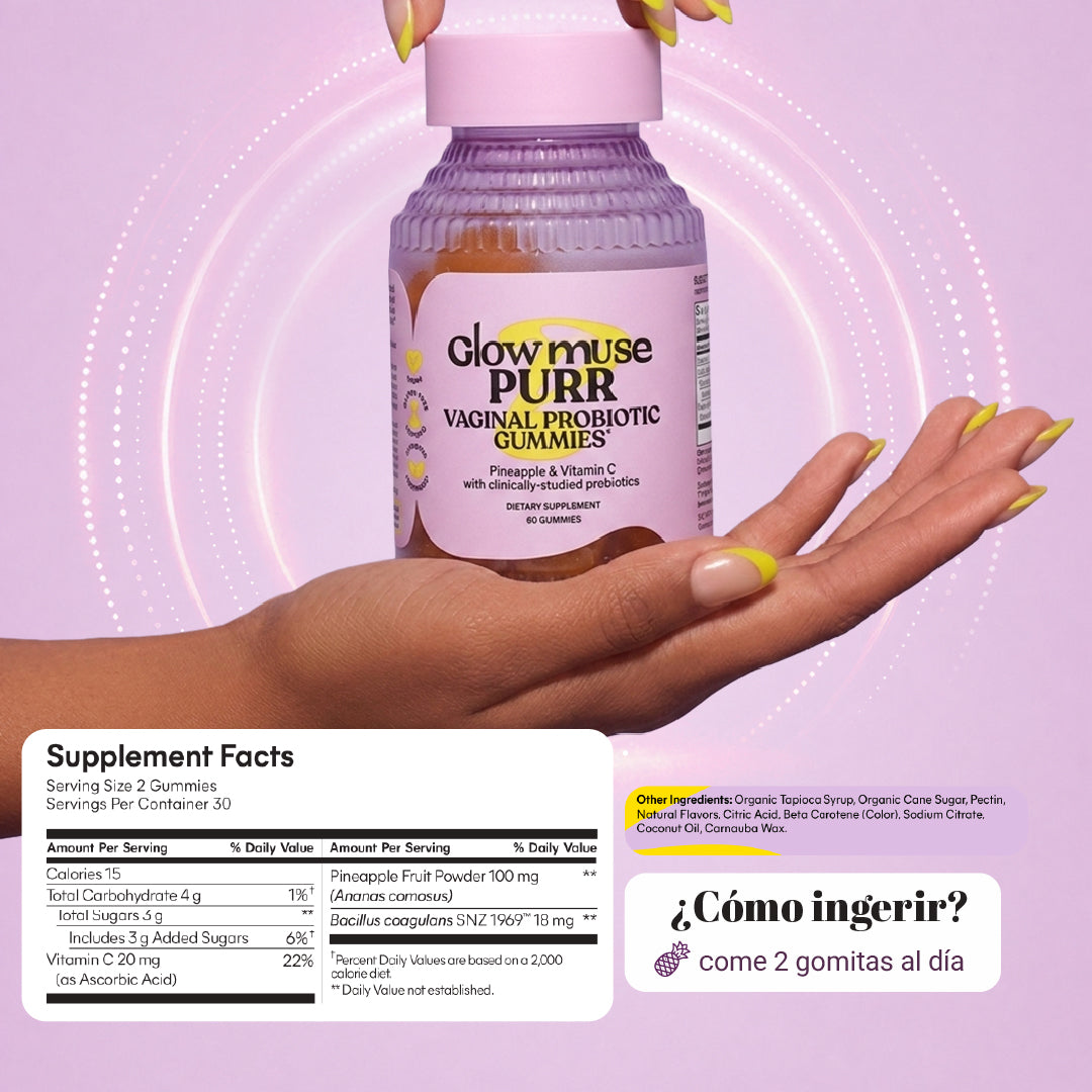 Glow Muse Purr — Gomitas Probióticas Para Tu Equilibrio Íntimo