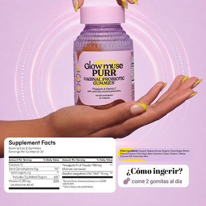 Glow Muse Purr — Gomitas Probióticas Para Tu Equilibrio Íntimo