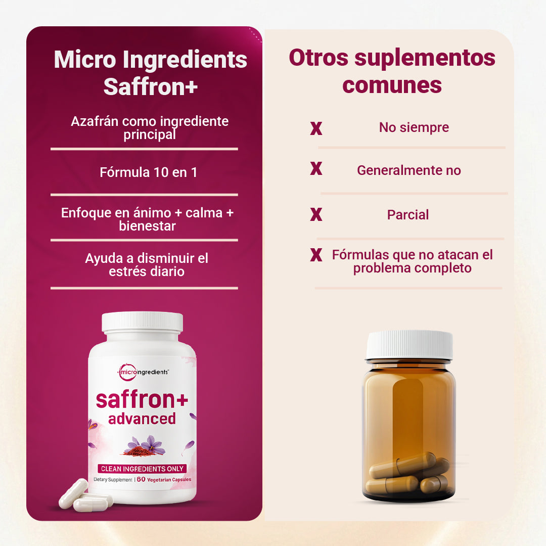 Saffron+ Advanced / Suplemento para mejorar el ánimo . estrés