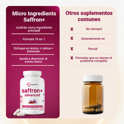 Saffron+ Advanced / Suplemento para mejorar el ánimo . estrés