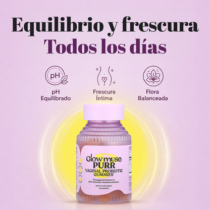 Glow Muse Purr — Gomitas Probióticas Para Tu Equilibrio Íntimo